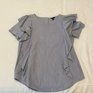 Ann Taylor blouse. Size Medium. Blue and white stripe